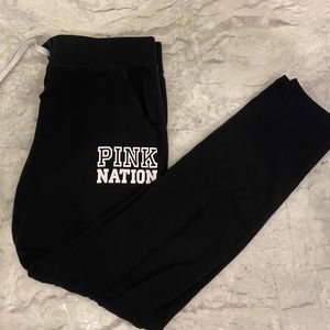 VS Pink Black Sweatpants Size M!!
